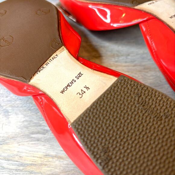 Authentic Roger Vivier Women's Red Orange Ballet Flats Made In Italy US Size 5 - Picture 13 of 14